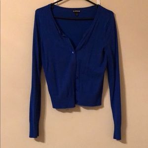 Express blue cardigan sweater